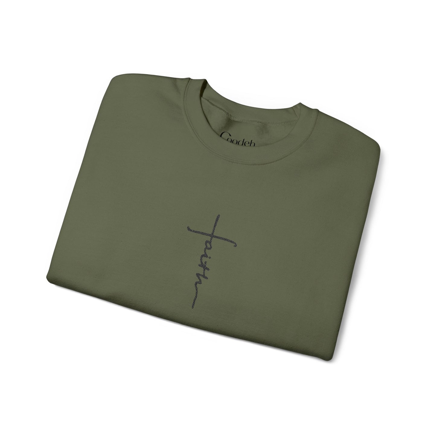 Faith Cross Script Crewneck Sweatshirt unisex fit