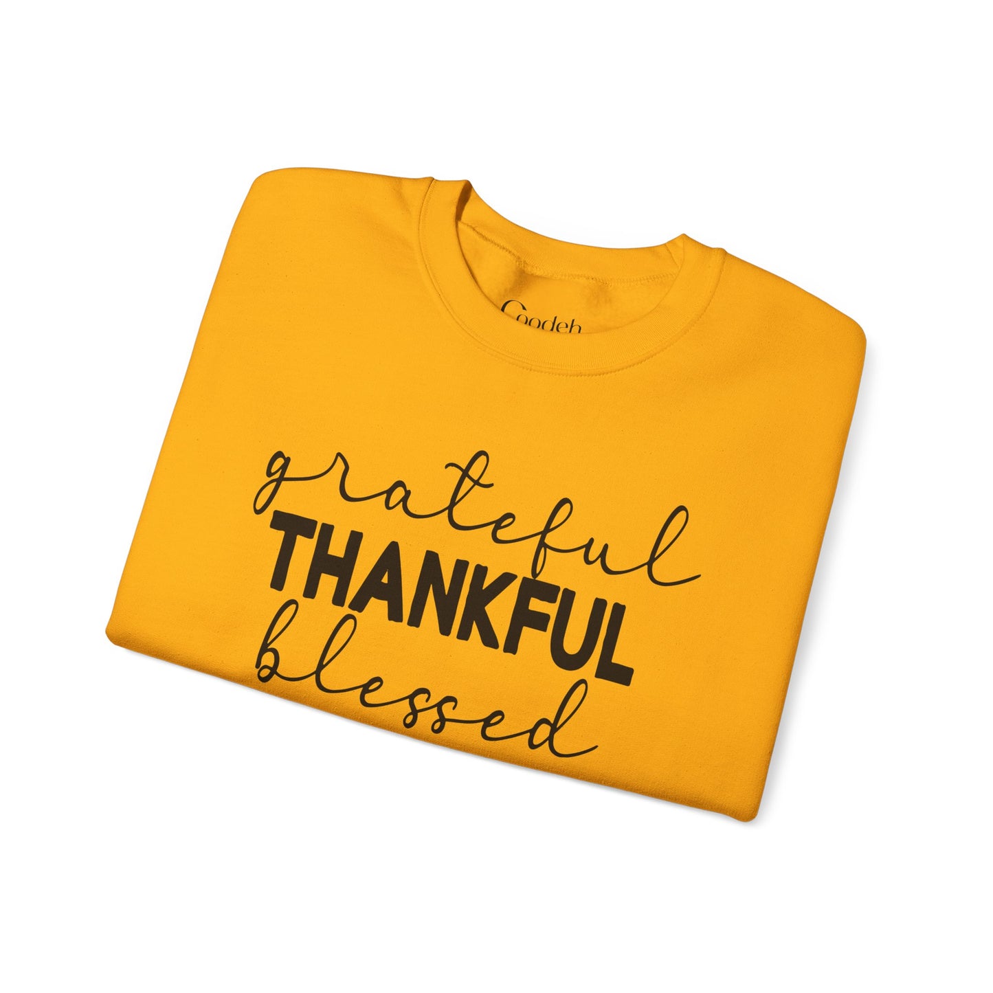 Grateful Thankful Blessed Crewneck Sweatshirt daily comfort apparel