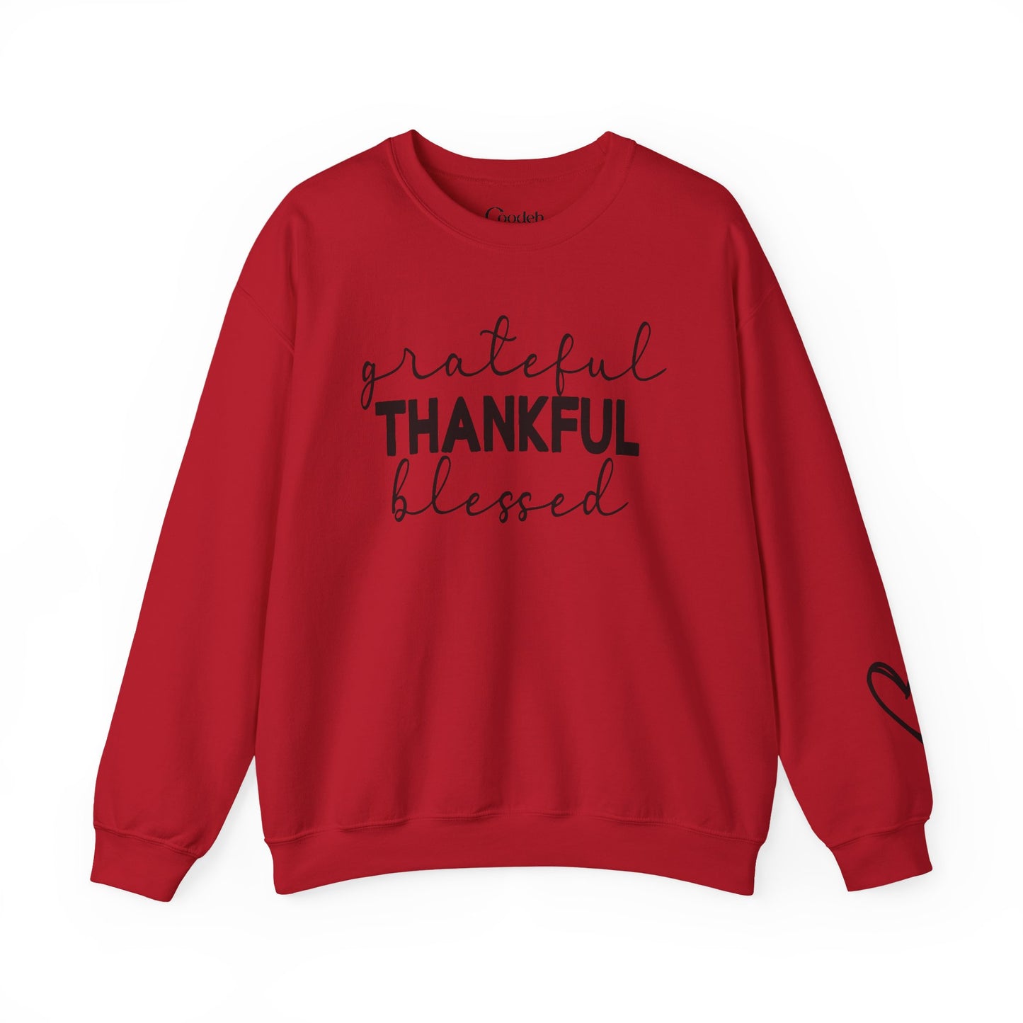 Grateful Thankful Blessed Crewneck Sweatshirt positive lifestyle clothing