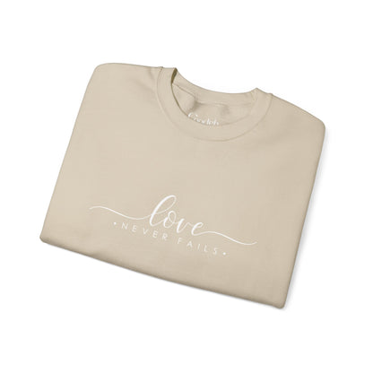 Love Never Fails Crewneck Sweatshirt everyday outfit