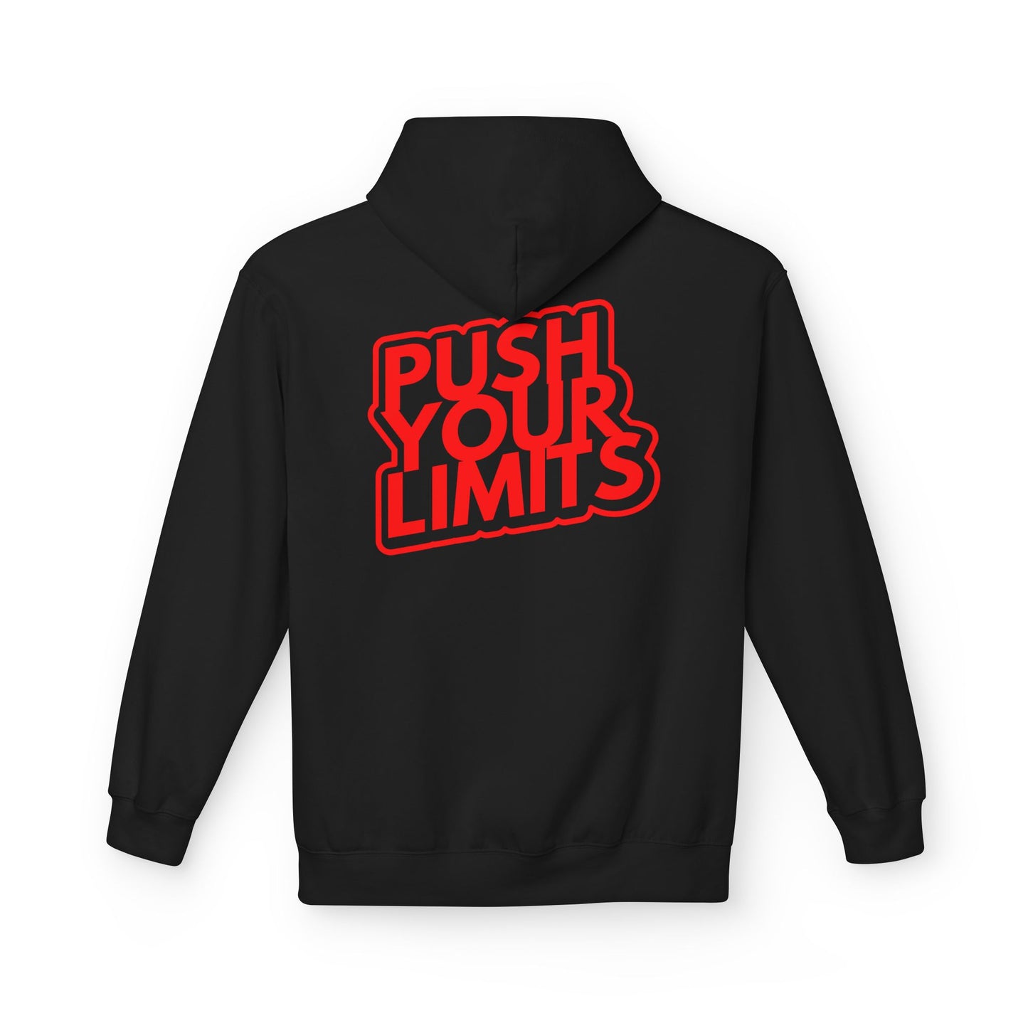 Push Your Limits Motivational Fitness Hoodie relaxed fit design