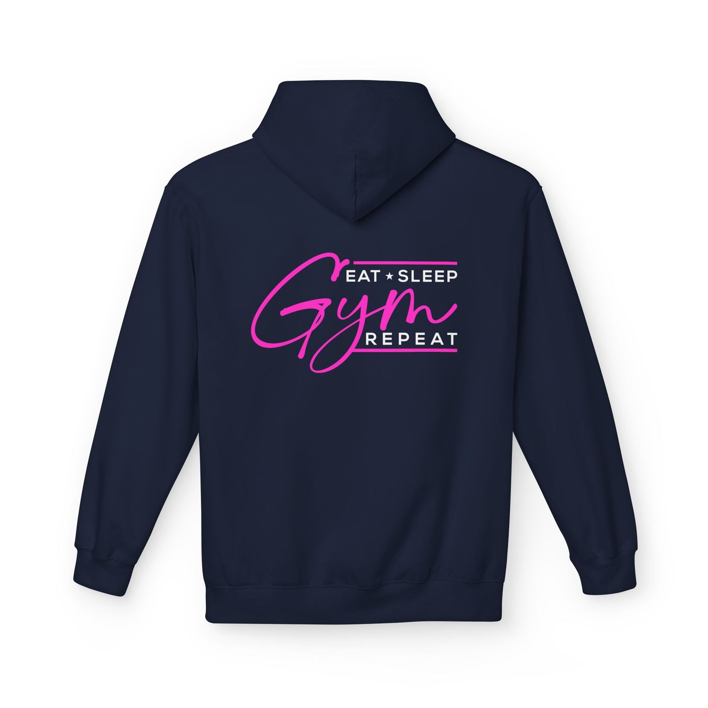 Eat Sleep Gym Repeat motivational fitness hoodie