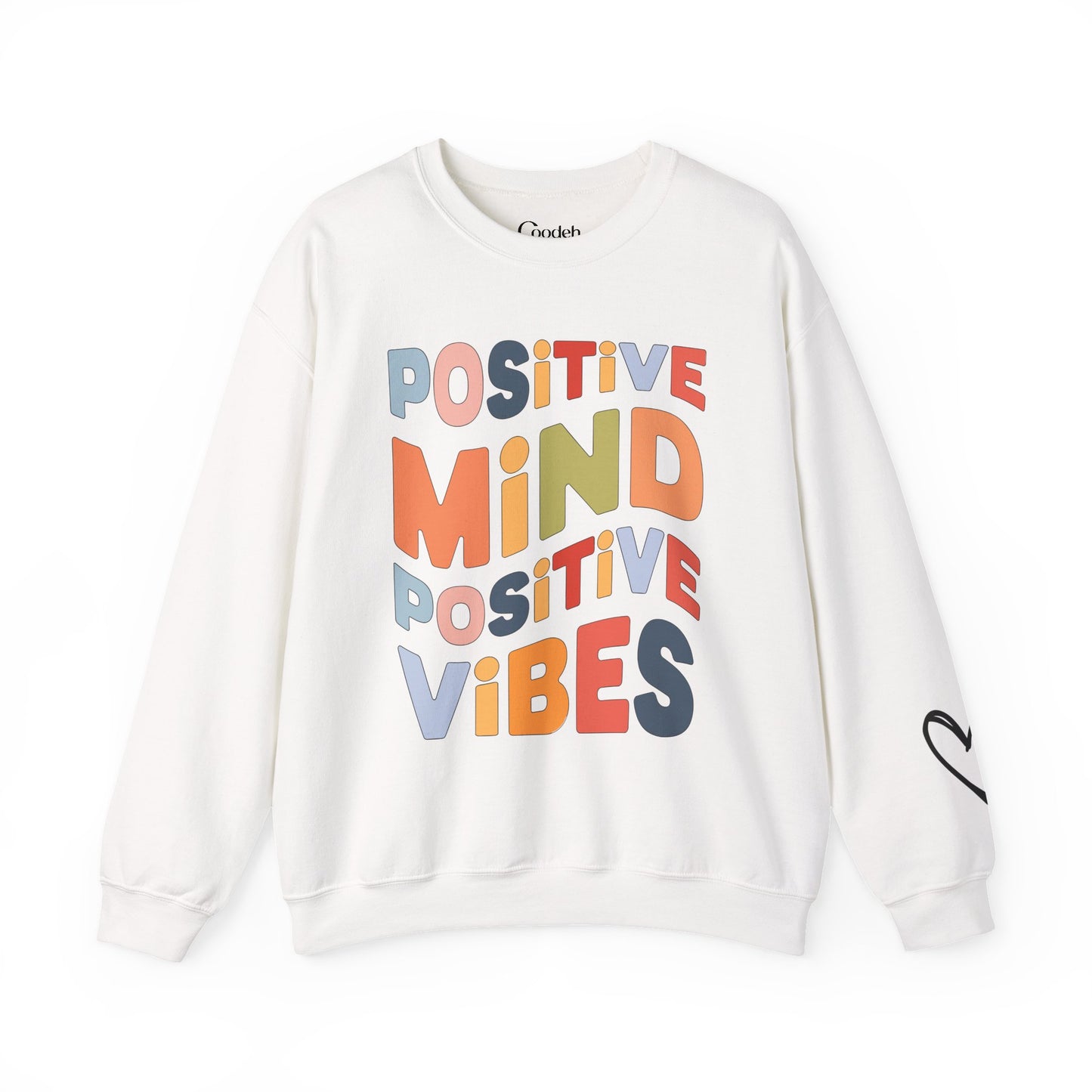 Positive Mind Positive Vibes Crewneck Sweatshirt back view