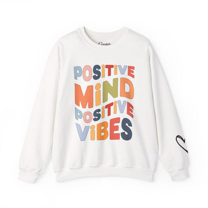 Positive Mind Positive Vibes Crewneck Sweatshirt back view