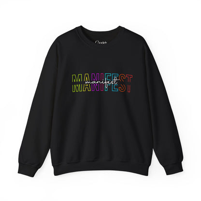 MANIFEST Graphic Crewneck Sweatshirt front design