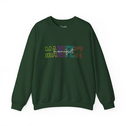 MANIFEST Graphic Crewneck Sweatshirt collar detail