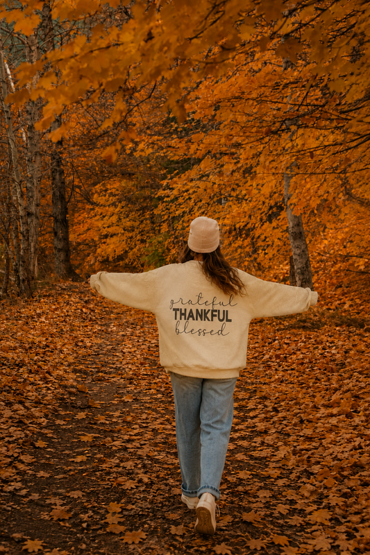 Grateful Thankful Blessed Crewneck Sweatshirt