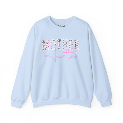 Mother Hustler Leopard Crewneck Sweatshirt fabric detail