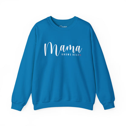 Mama Knows Best Crewneck Sweatshirt flat lay image
