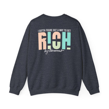 Rich by Tomorrow Crewneck Sweatshirt modern streetwear style