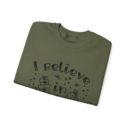 I Believe in Gifts Crewneck Sweatshirt back view