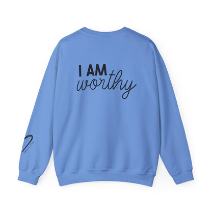 I Am Worthy Crewneck Sweatshirt sleeve detail