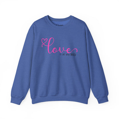 Love Is All You Need Crewneck Sweatshirt graphic artwork detail