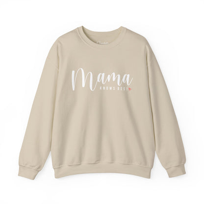 Mama Knows Best Crewneck Sweatshirt front design