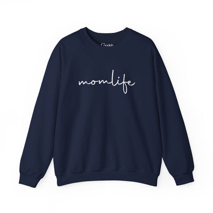 Mom Life Graphic Crewneck Sweatshirt white color option
