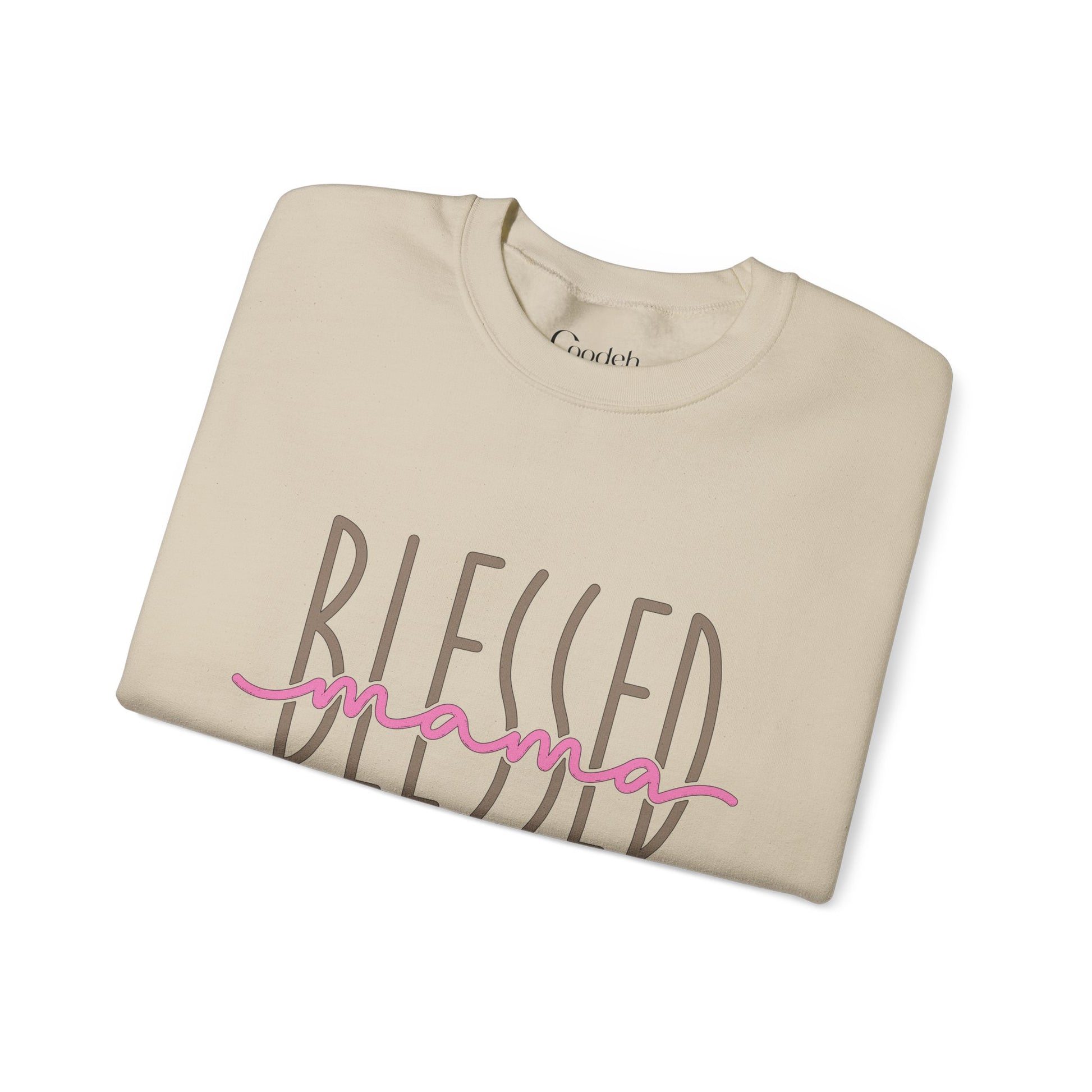 Blessed Mama Crewneck Sweatshirt cotton blend fabric