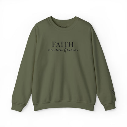 Faith Over Fear Crewneck Sweatshirt faith based clothing