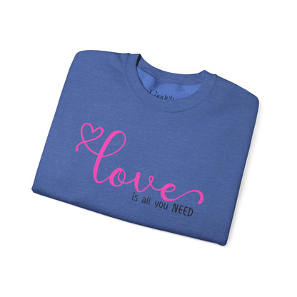 Love Is All You Need Crewneck Sweatshirt thoughtful gift idea