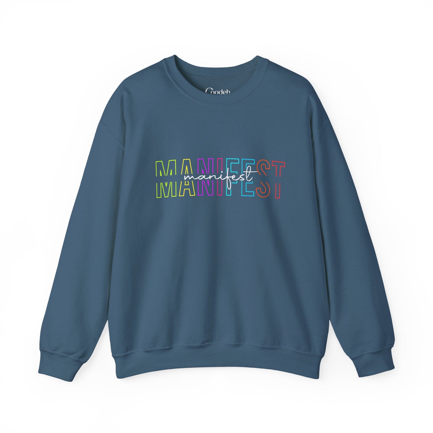 MANIFEST Graphic Crewneck Sweatshirt positive mindset apparel