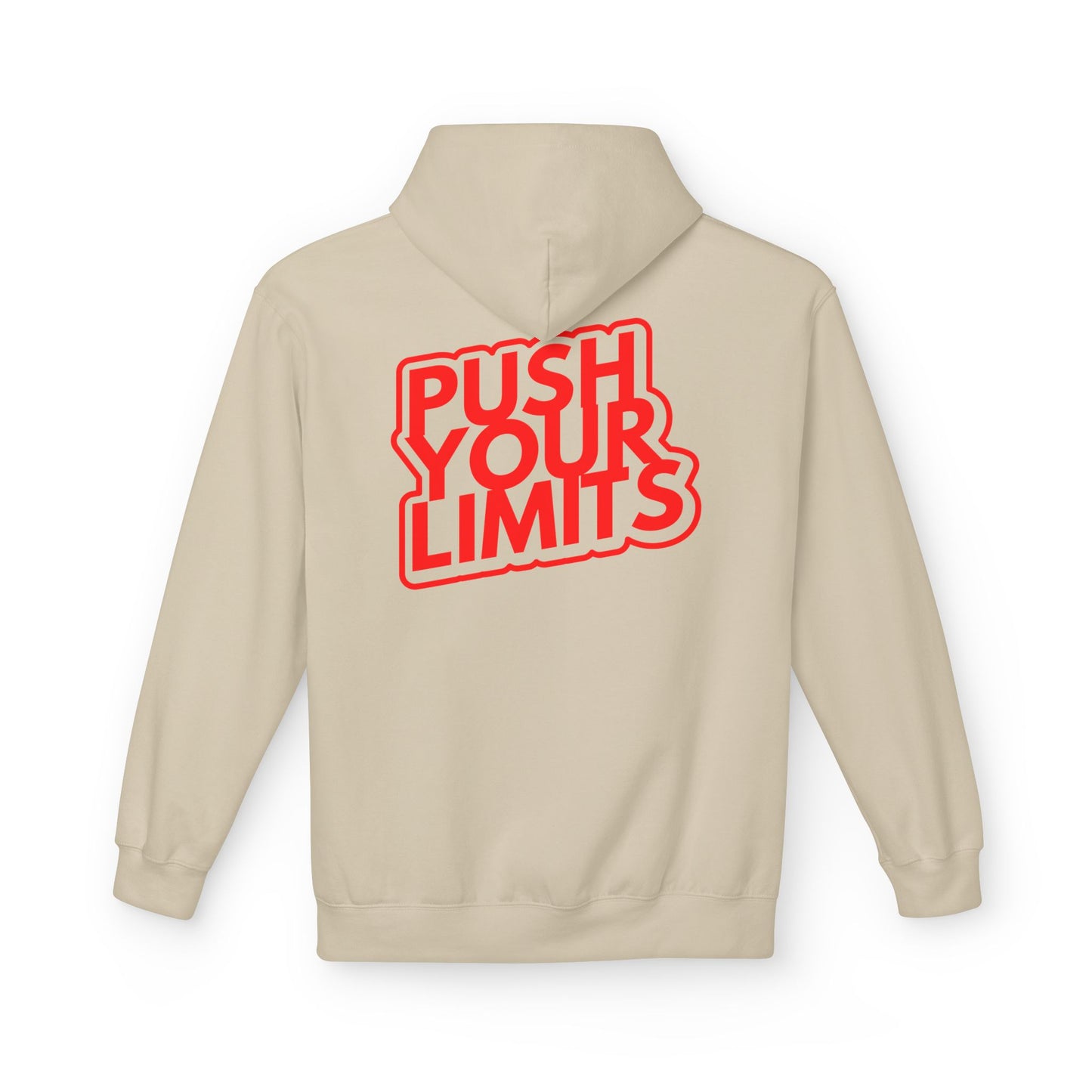 Push Your Limits Motivational Fitness Hoodie relaxed fit view