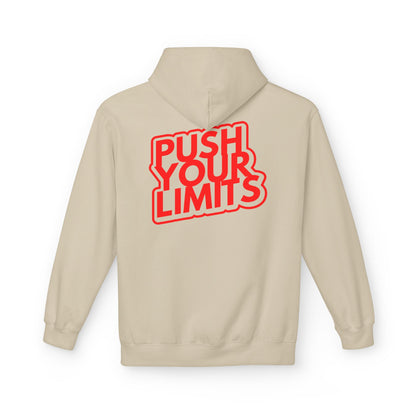 Push Your Limits Motivational Fitness Hoodie relaxed fit view