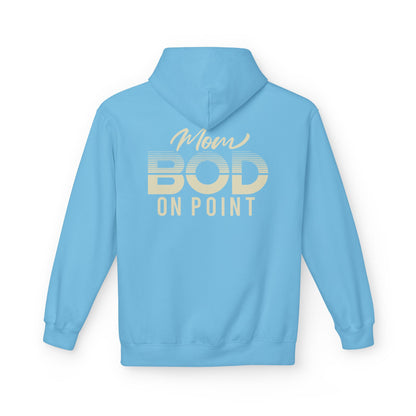 Mom Bod On Point Funny Graphic Hoodie hood detail