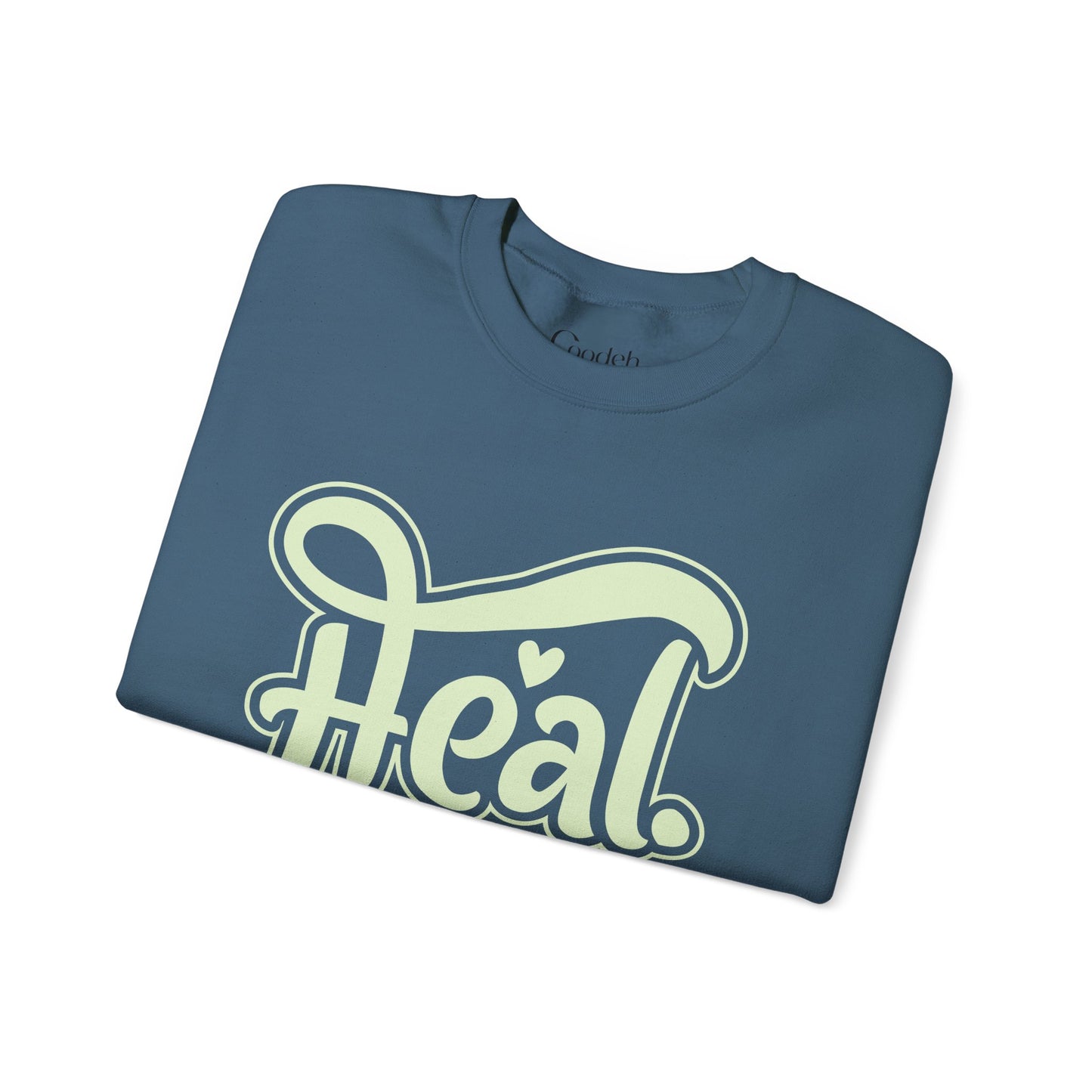 Heal Inspirational Crewneck Sweatshirt warm fleece interior