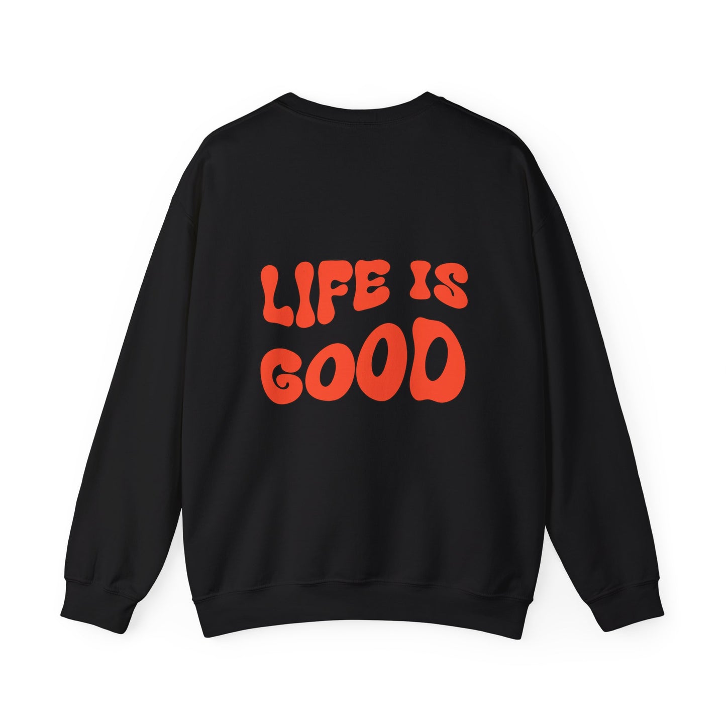 Life Is Good Crewneck Sweatshirt gray color option
