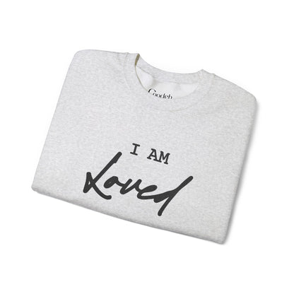 I Am Loved Crewneck Sweatshirt close up view