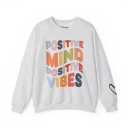 Positive Mind Positive Vibes Crewneck Sweatshirt durable stitching