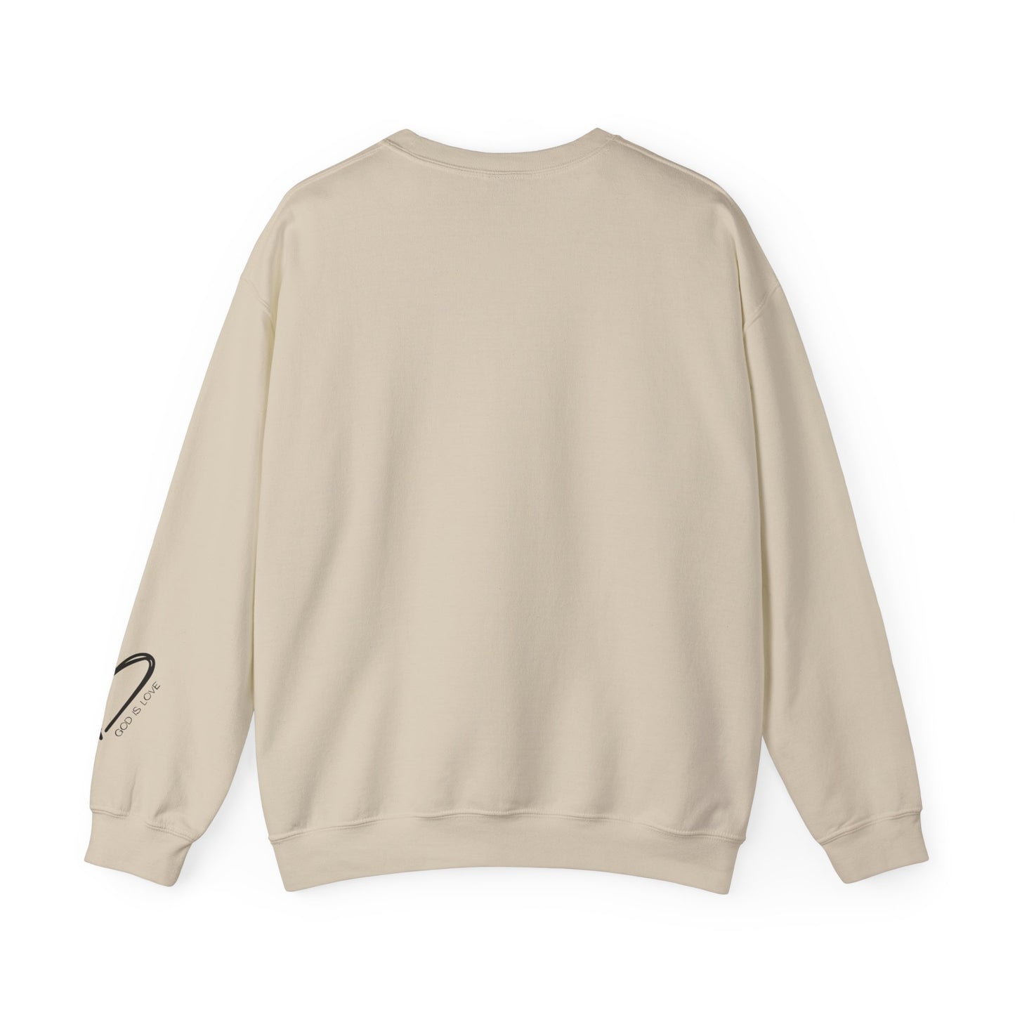 Grateful Thankful Blessed Crewneck Sweatshirt sleeve design close-up