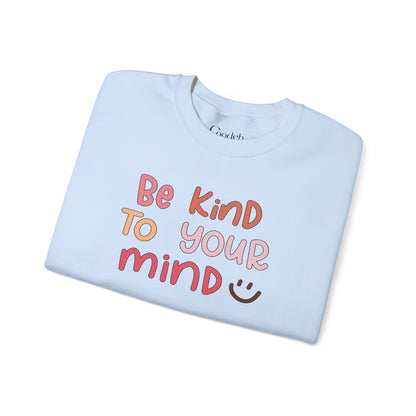 Be Kind To Your Mind Crewneck Sweatshirt collar detail