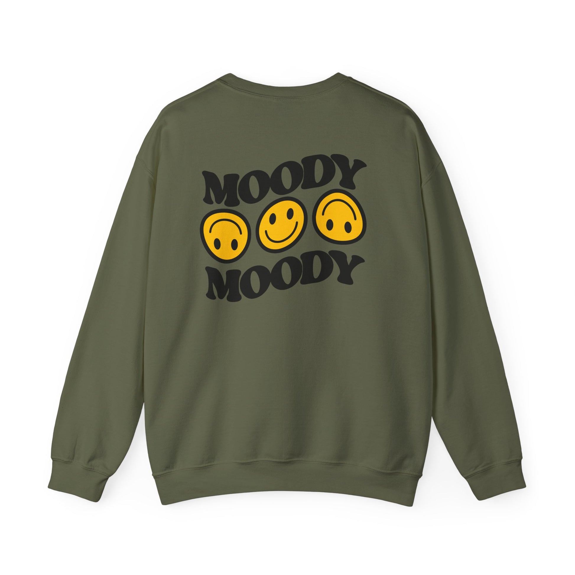 Moody Faces Crewneck Sweatshirt trendy graphic design