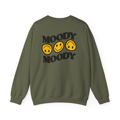 Moody Faces Crewneck Sweatshirt trendy graphic design