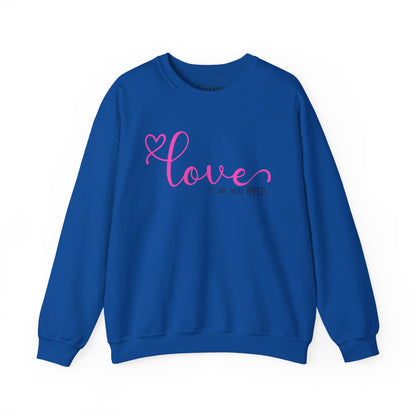 Love Is All You Need Crewneck Sweatshirt outdoor photo