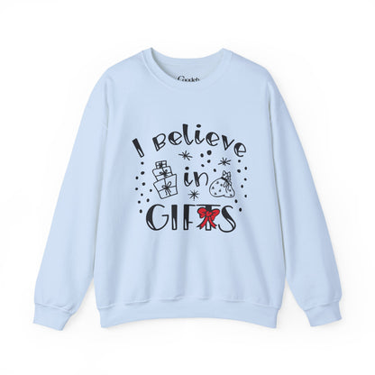 I Believe in Gifts Crewneck Sweatshirt inspirational design