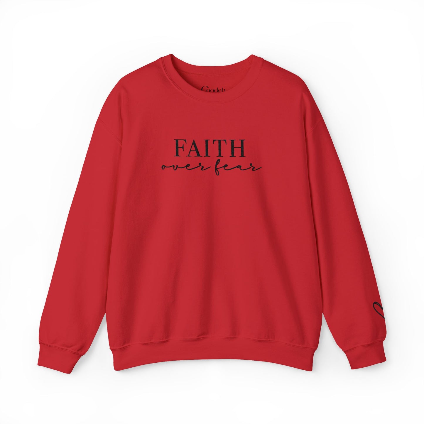 Faith Over Fear Crewneck Sweatshirt oversized look