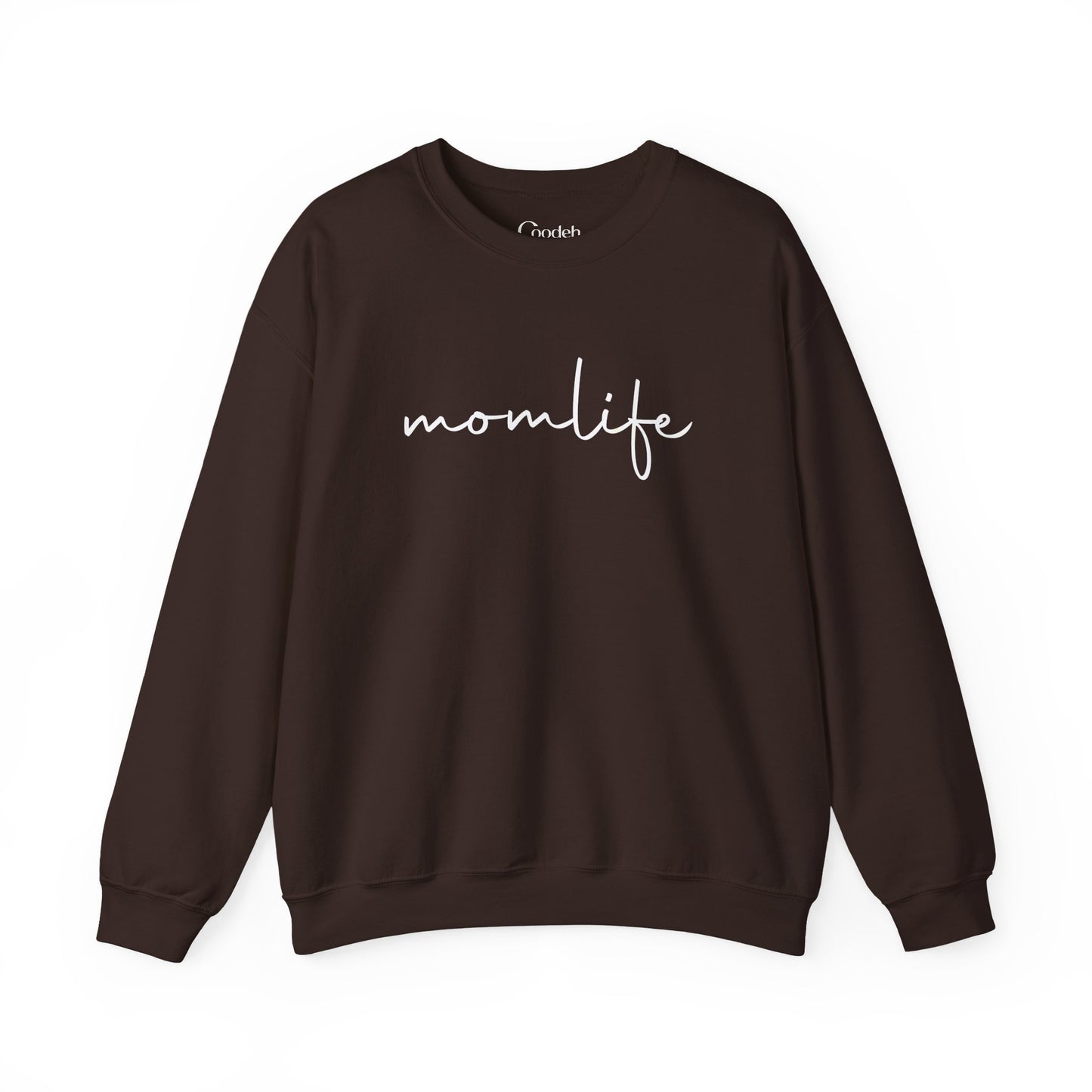 Mom Life Graphic Crewneck Sweatshirt worn by model