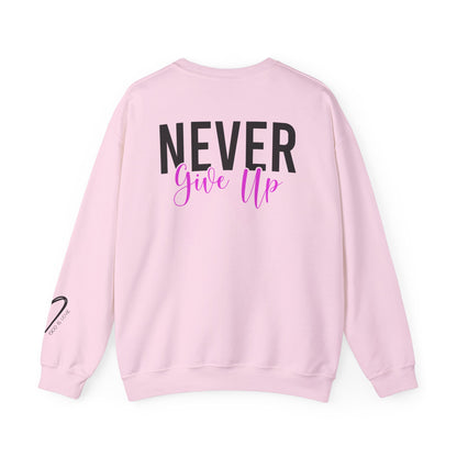 Never Give Up Crewneck Sweatshirt front view