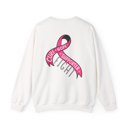 Pink Ribbon Cure Hope Supporter Fight Sweatshirt