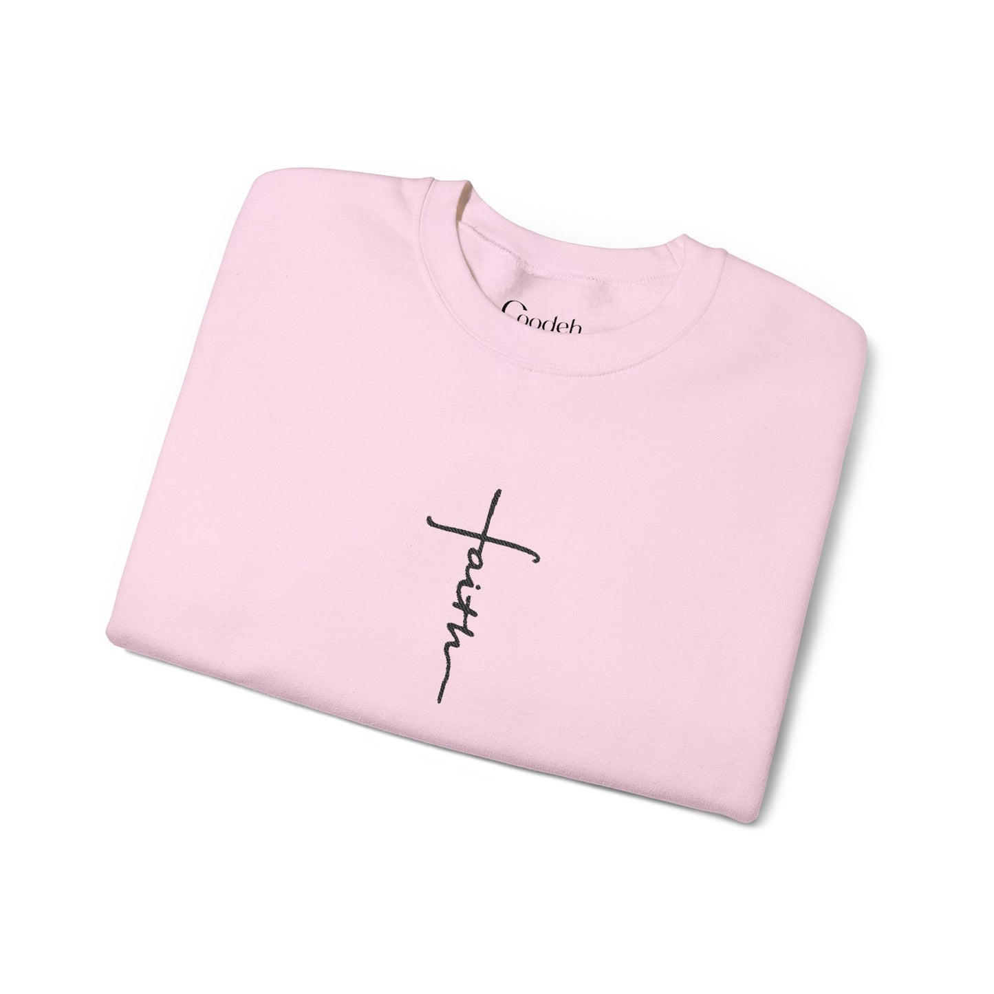 Faith Cross Script Crewneck Sweatshirt premium quality