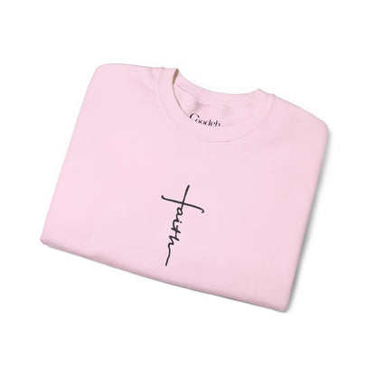 Faith Cross Script Crewneck Sweatshirt premium quality