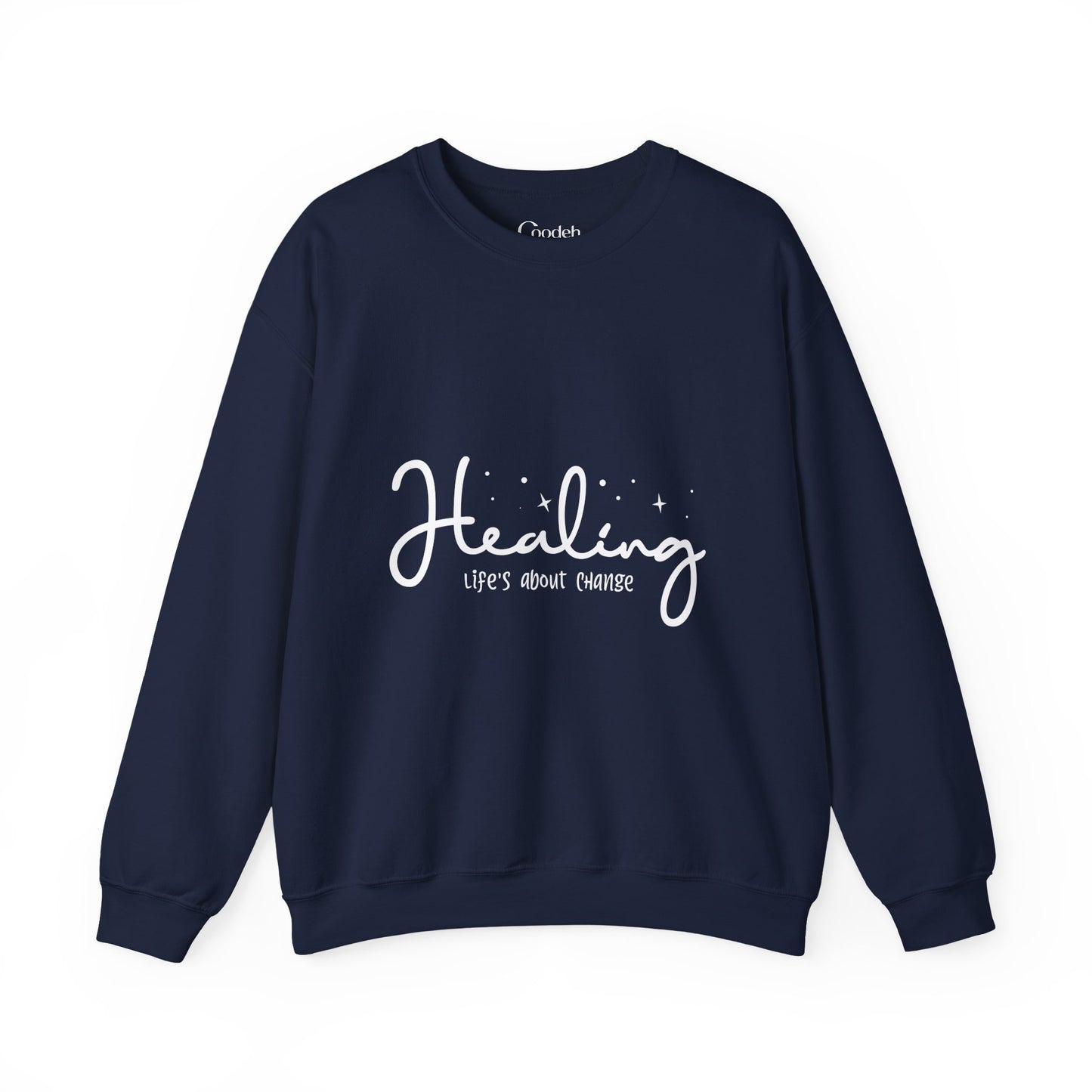 Healing Life's About Change Crewneck Sweatshirt fabric texture detail