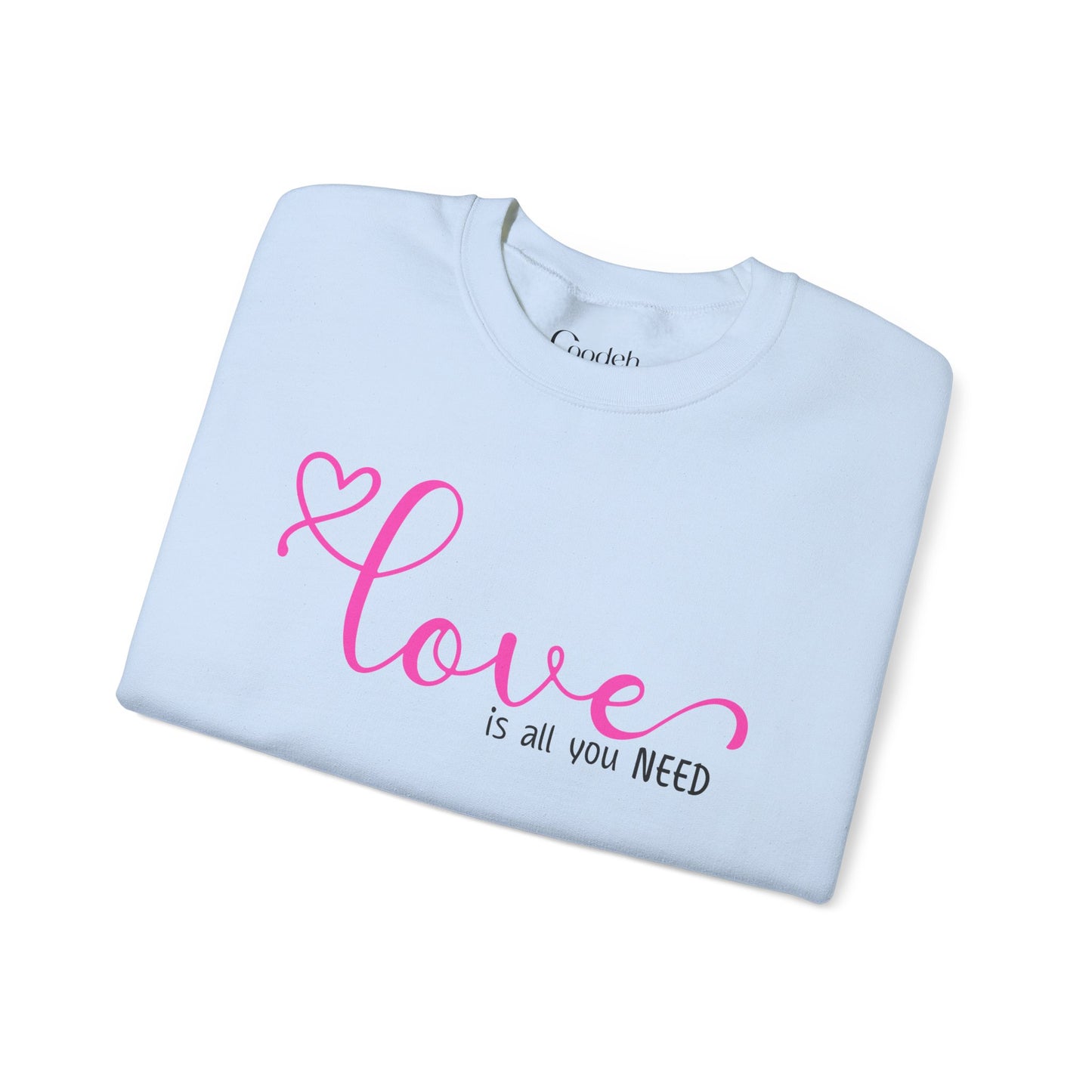 Love Is All You Need Crewneck Sweatshirt cotton blend fabric