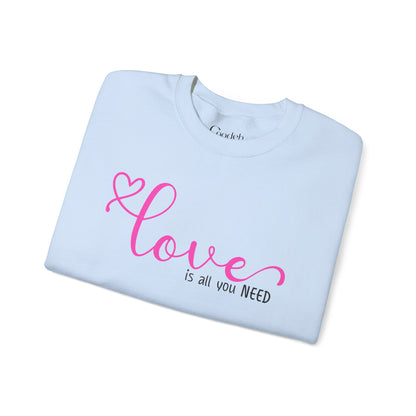 Love Is All You Need Crewneck Sweatshirt cotton blend fabric