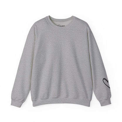 I Am Worthy Crewneck Sweatshirt sleeve detail close-up