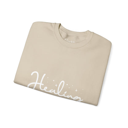 Healing Life's About Change Crewneck Sweatshirt cotton blend fabric close