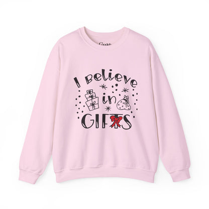 I Believe in Gifts Crewneck Sweatshirt everyday outfit