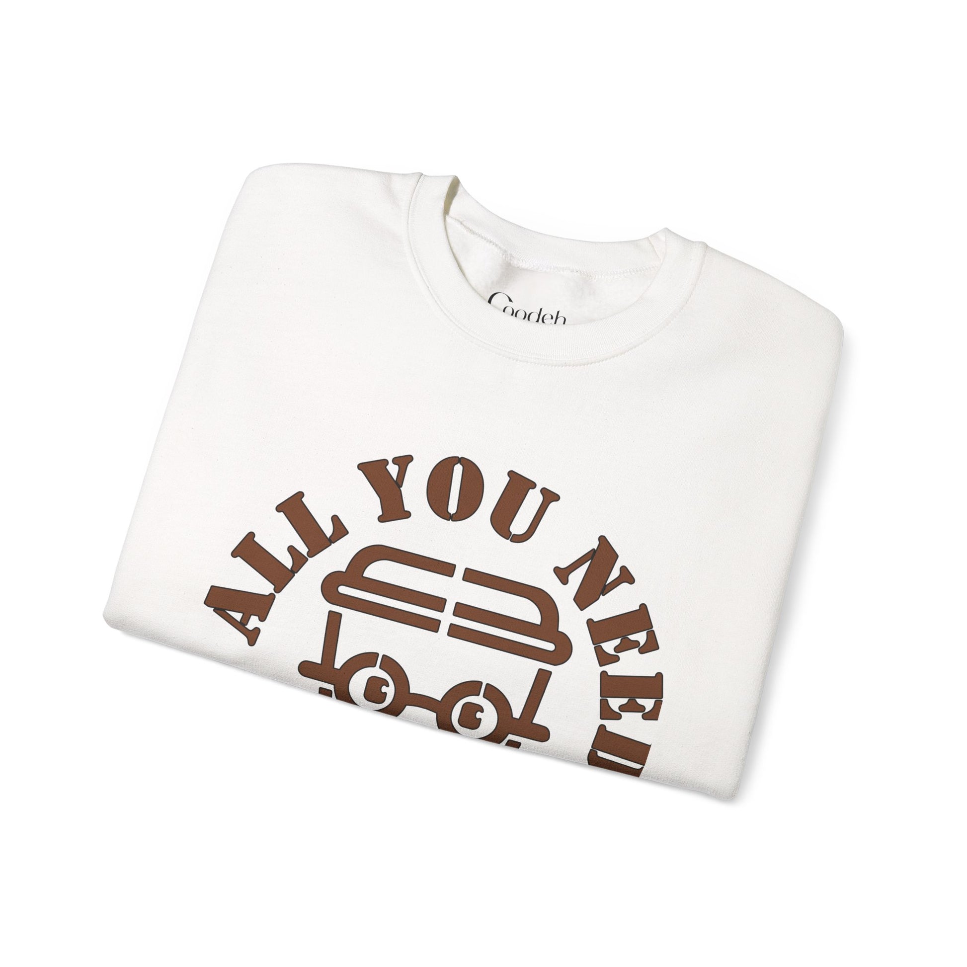 All You Need Is Coffee Crewneck Sweatshirt cotton blend fabric
