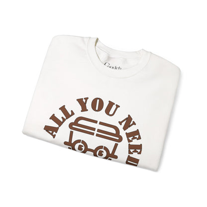 All You Need Is Coffee Crewneck Sweatshirt cotton blend fabric